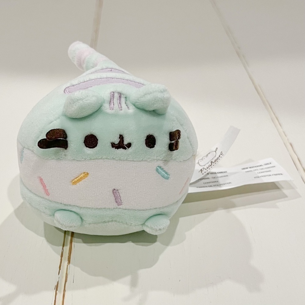 Pusheen Cat Ice Cream Sandwich Plush Mint Green Sprinkles Cute Dessert Series 6”